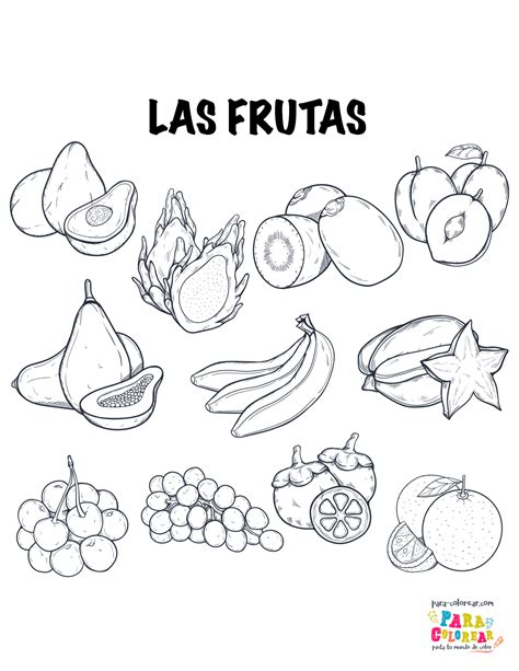 fruta colorear